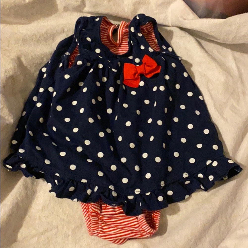 Red white and blue summer dress